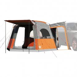 Tente de voiture 4 personnes gris et orange imperméable alsavelo