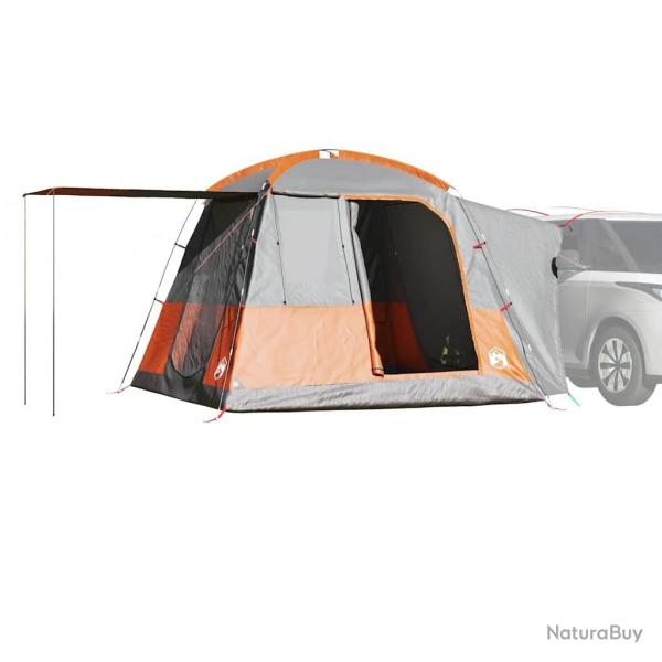 Tente de voiture 4 personnes gris et orange impermable alsavelo