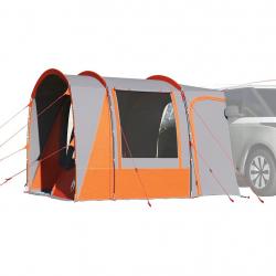 Tente de voiture 4 personnes gris et orange imperméable alsavelo