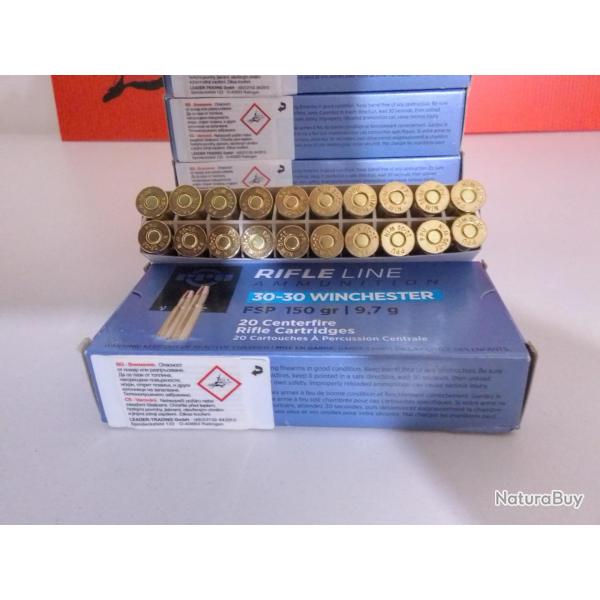 Munitions (100units) calibre 30 30 Winchester