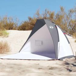 Tente de plage gris 268x223x125 cm 185T polyester alsavelo