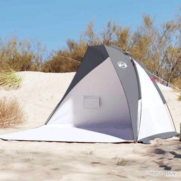 Tente de plage gris 268x223x125 cm 185T polyester alsavelo