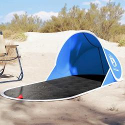 Tente de plage bleu azuré escamotable imperméable alsavelo