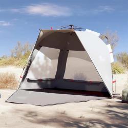 Tente de plage 3 personnes gris libération rapide imperméable alsavelo