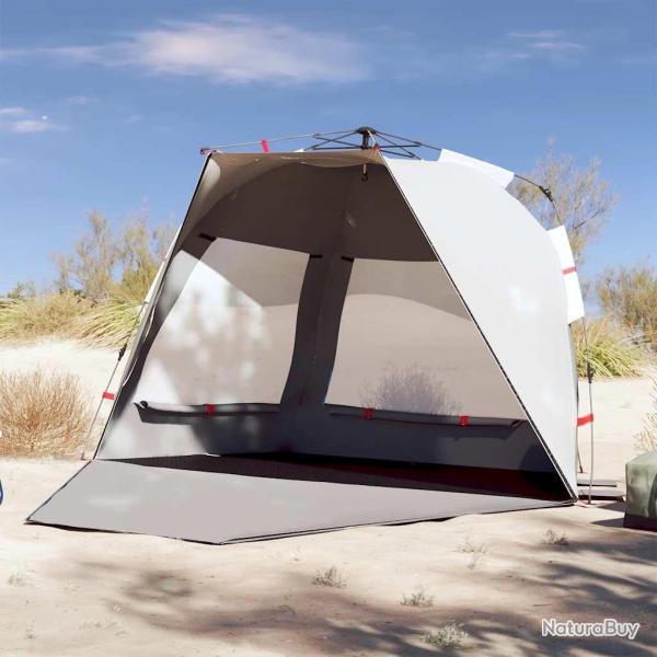 Tente de plage 3 personnes gris libration rapide impermable alsavelo