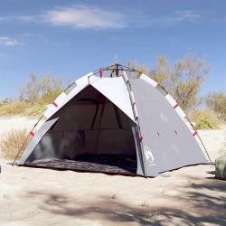 Tente de plage 3 personnes gris libération rapide imperméable alsavelo