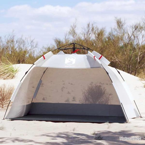 Tente de plage 2 personnes gris libration rapide impermable alsavelo