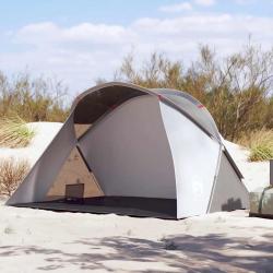 Tente de plage 2 personnes gris escamotable imperméable alsavelo