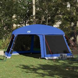 Tente de piscine moustiquaire amovible parois maille bleu azur alsavelo