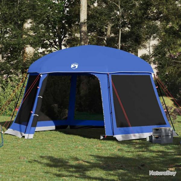 Tente de piscine moustiquaire amovible parois maille bleu azur alsavelo