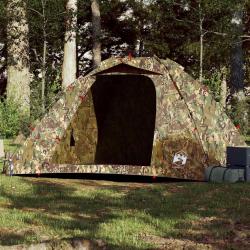 Tente de pêche 4 personnes camouflage libération rapide alsavelo