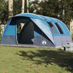 Tente de camping tunnel 5 personnes bleu imperméable alsavelo