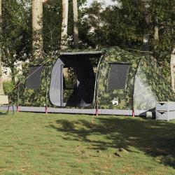 Tente de camping tunnel 4 personnes camouflage imperméable alsavelo
