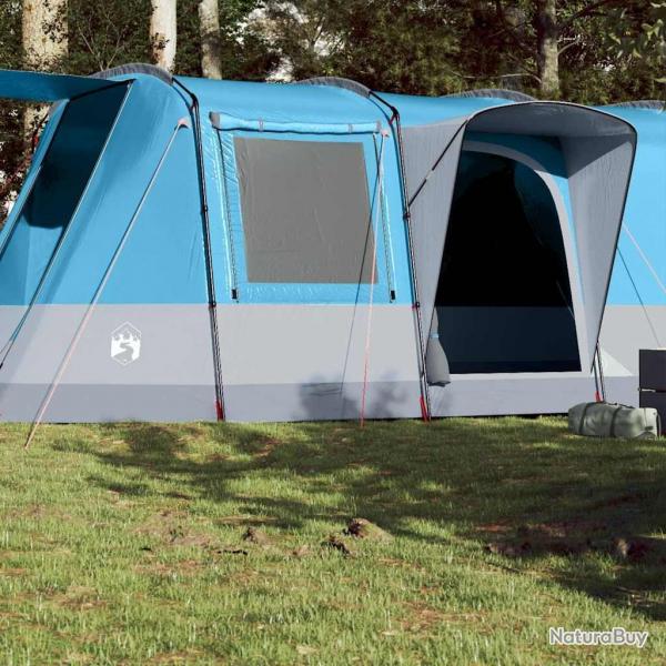 Tente de camping tunnel 4 personnes bleu impermable alsavelo