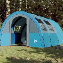 Tente de camping tunnel 4 personnes bleu imperméable alsavelo