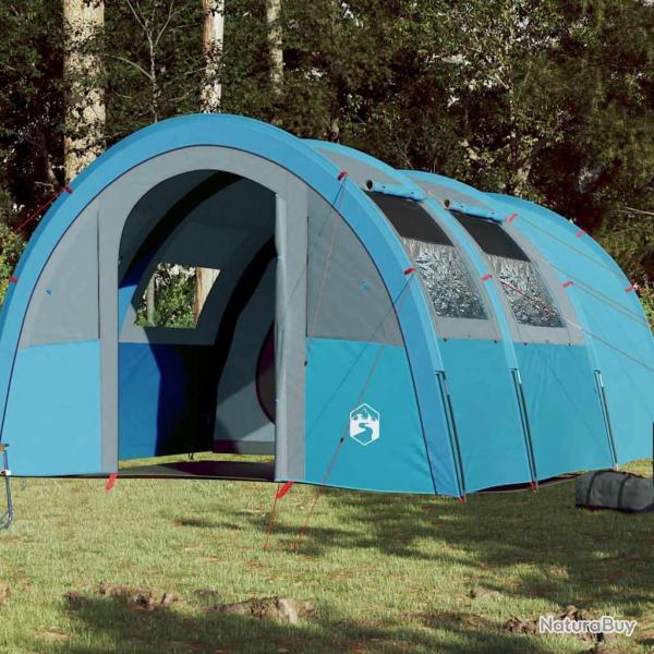 Tente de camping tunnel 4 personnes bleu impermable alsavelo