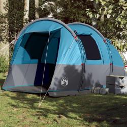 Tente de camping tunnel 4 personnes bleu imperméable alsavelo