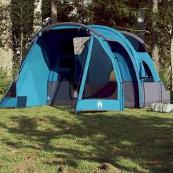 Tente de camping tunnel 4 personnes bleu imperméable alsavelo