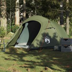Tente de camping tunnel 3 personnes vert olive imperméable alsavelo
