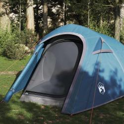 Tente de camping tunnel 3 personnes bleu imperméable alsavelo