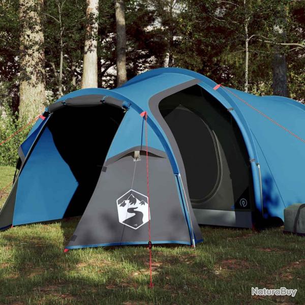 Tente de camping tunnel 2 personnes bleu impermable alsavelo
