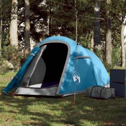 Tente de camping tunnel 2 personnes bleu imperméable alsavelo