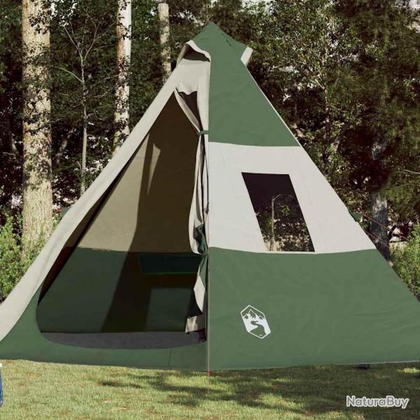 Tente de camping tipi 7 personnes vert impermable alsavelo