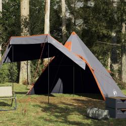Tente de camping tipi 5 personnes gris imperméable alsavelo