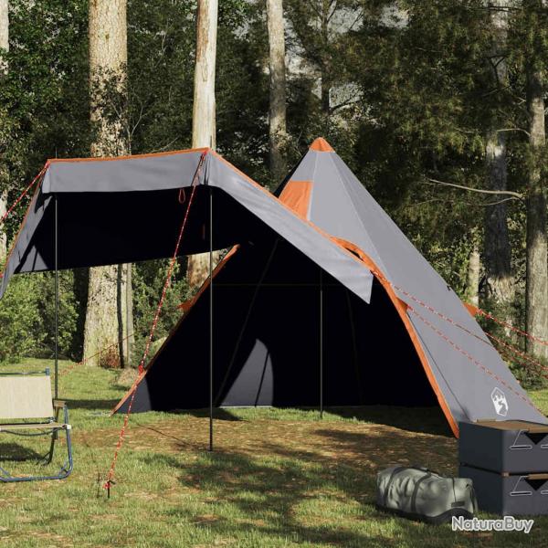 Tente de camping tipi 5 personnes gris impermable alsavelo