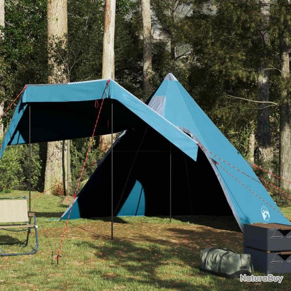 Tente de camping tipi 5 personnes bleu impermable alsavelo