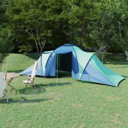 Tente de camping pour 6 personnes bleu et vert alsavelo