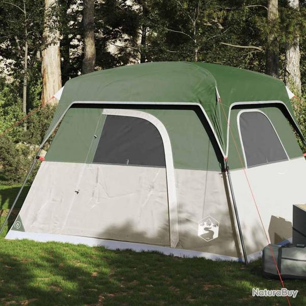 Tente de camping de cabine 4 personnes vert impermable alsavelo