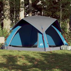 Tente de camping de cabine 4 personnes bleu imperméable alsavelo