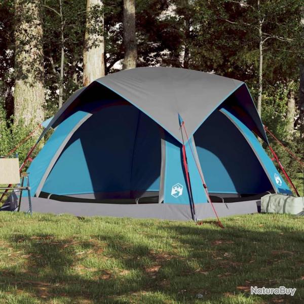 Tente de camping de cabine 4 personnes bleu impermable alsavelo