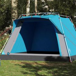 Tente de camping cabine 4 personnes bleu libération rapide alsavelo