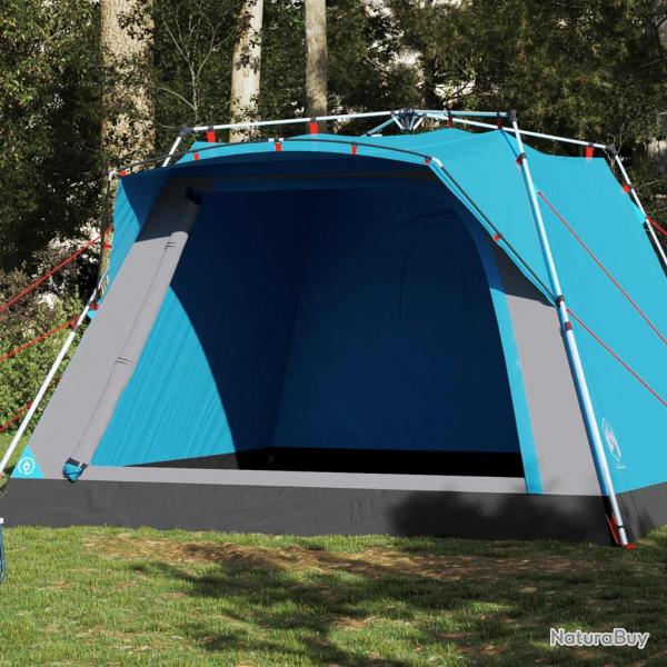 Tente de camping cabine 4 personnes bleu libration rapide alsavelo