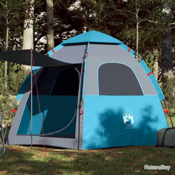 Tente de camping cabine 4 personnes bleu libration rapide alsavelo
