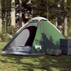 Tente de camping à dôme 4 personnes vert imperméable alsavelo