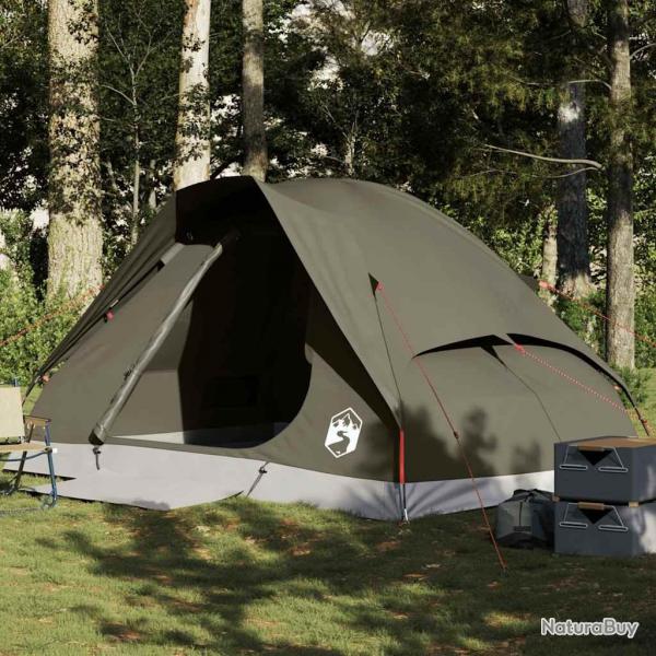 Tente de camping  dme 4 personnes marron impermable alsavelo