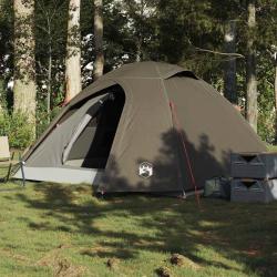 Tente de camping à dôme 4 personnes marron imperméable alsavelo