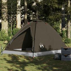 Tente de camping à dôme 4 personnes marron imperméable alsavelo