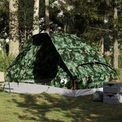 Tente de camping à dôme 4 personnes camouflage imperméable alsavelo