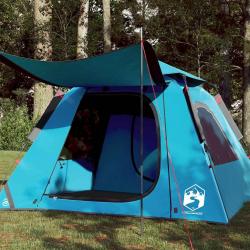 Tente de camping à dôme 4 personnes bleu libération rapide alsavelo