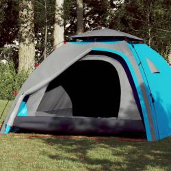 Tente de camping à dôme 4 personnes bleu libération rapide alsavelo