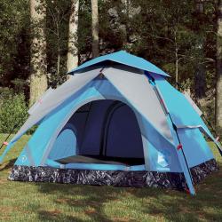 Tente de camping à dôme 4 personnes bleu libération rapide alsavelo