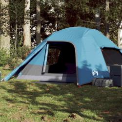 Tente de camping à dôme 4 personnes bleu imperméable alsavelo