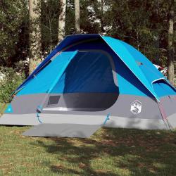 Tente de camping à dôme 4 personnes bleu imperméable alsavelo