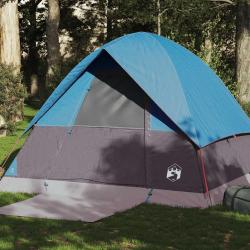 Tente de camping à dôme 4 personnes bleu imperméable alsavelo