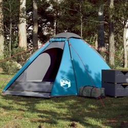 Tente de camping à dôme 4 personnes bleu imperméable alsavelo
