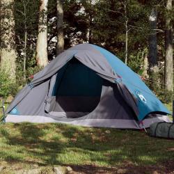 Tente de camping à dôme 4 personnes bleu imperméable alsavelo